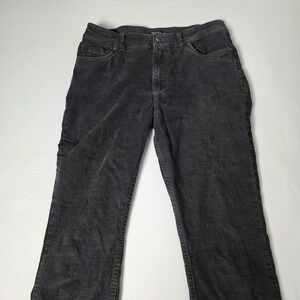 Toad&Co Corduroy Pants Womens 8 Charcoal Grey Organic Cotton Hemp Straight Leg